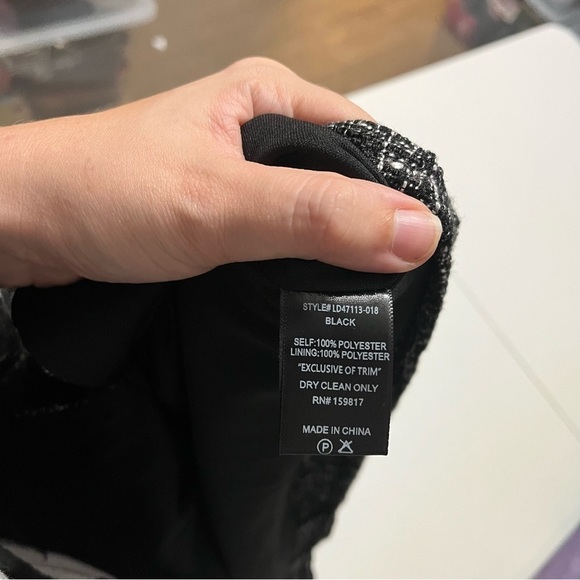 Altar’d State Tweed Bustier Corset Detail Mini Dress Black XL O1 - Picture 7 of 9